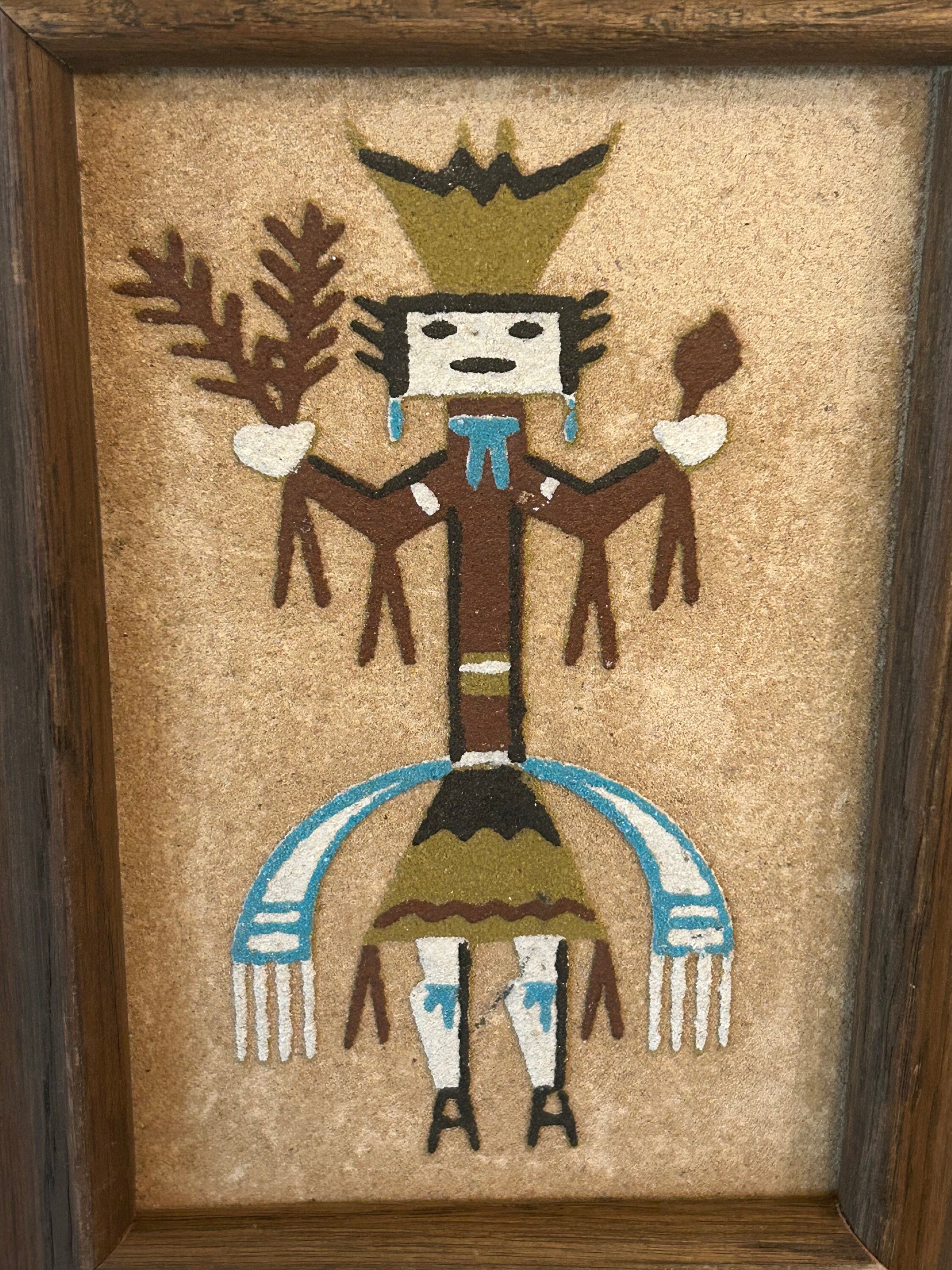 Navajo Sandpainting Native American Art Vintage Yei Sand - Etsy