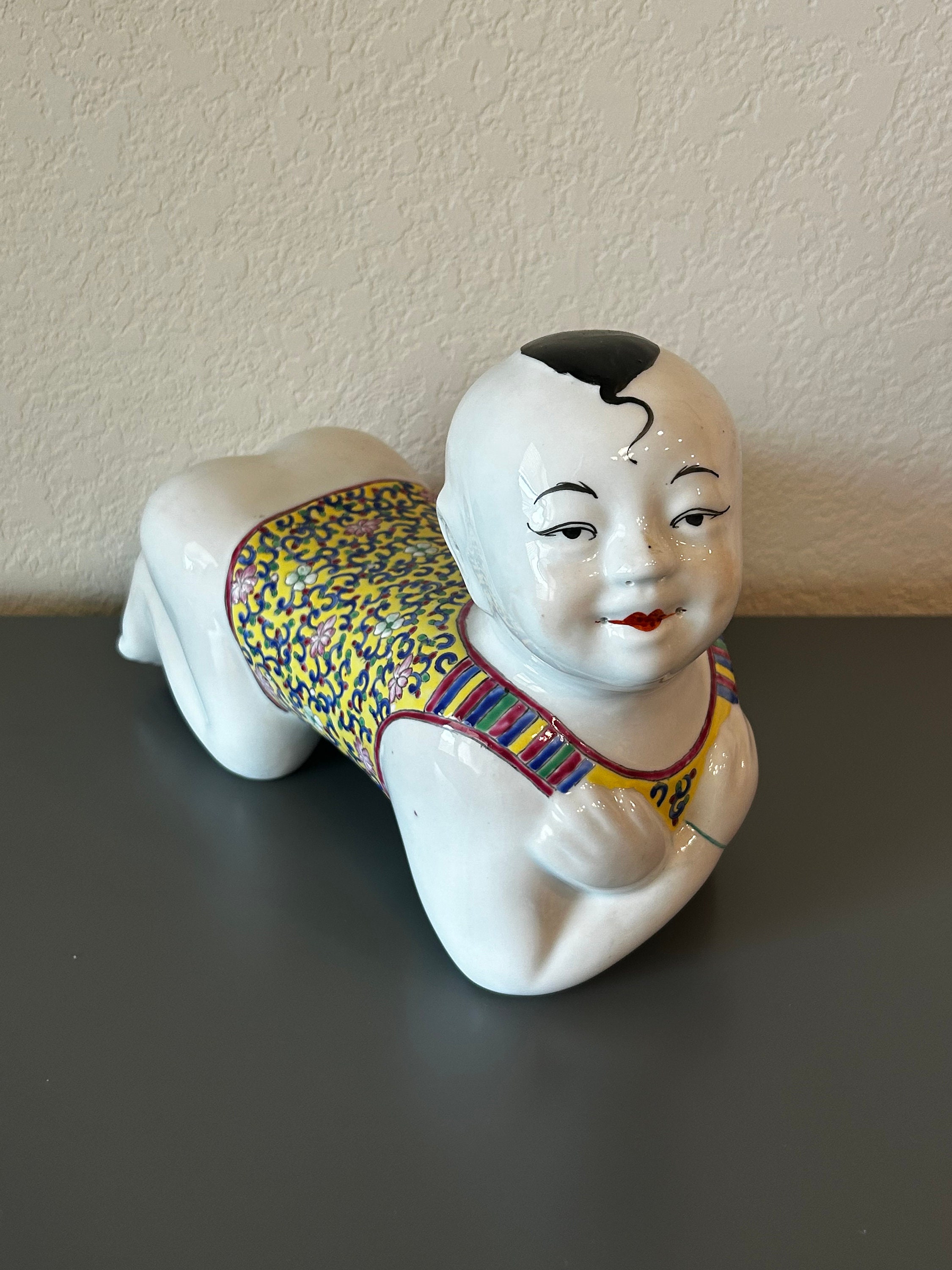Antique chinese porcelain pillow top