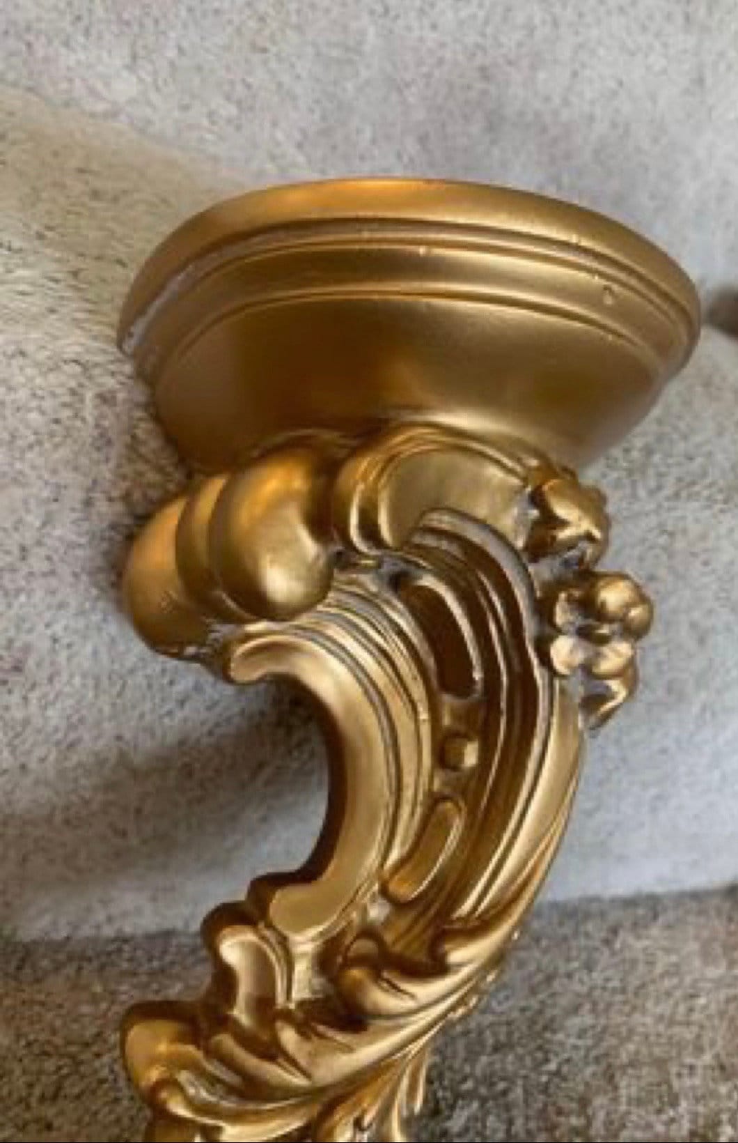 Vintage Gold Wall Shelf Vintage Gold Decor Hollywood - Etsy