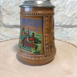 Vintage Original Gerz Beer Stein Beer Mug,German Lidded Krause Beer Stein,German Beer Mug g6