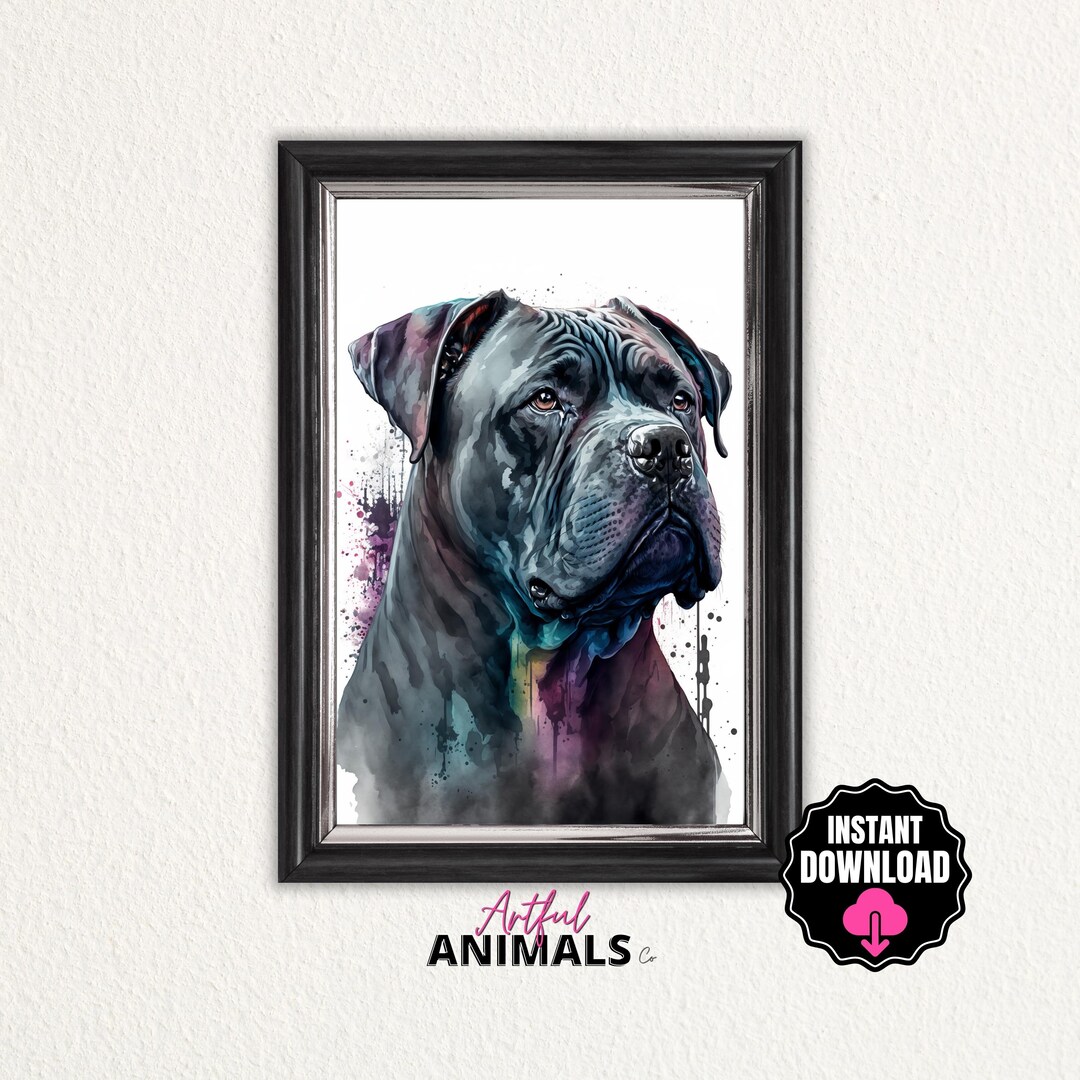 Cane Corso Art, Digital Wall Art Printable, Cane Corso Gifts, Gifts for
