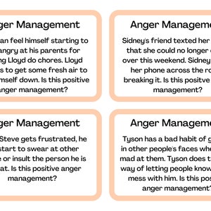 20 Anger Management Scenario Flashcards