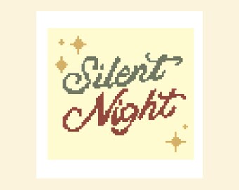 Patrón descargable de bordado - Noche de paz