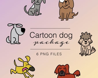 Imágenes prediseñadas de perros de dibujos animados para uso comercial