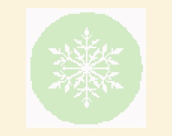 Patrón descargable de bordado - Adorno de copo de nieve 2