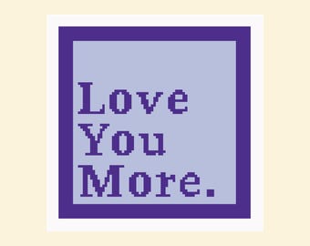 Patrón descargable de bordado - Love You More