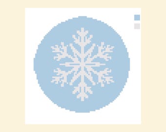 Patrón descargable de bordado - Adorno de copo de nieve 1