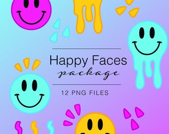 Imágenes prediseñadas de caras felices para uso comercial