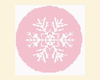 Patrón descargable de bordado - Adorno de copo de nieve 3