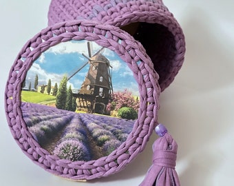 Handmade crochet baskets