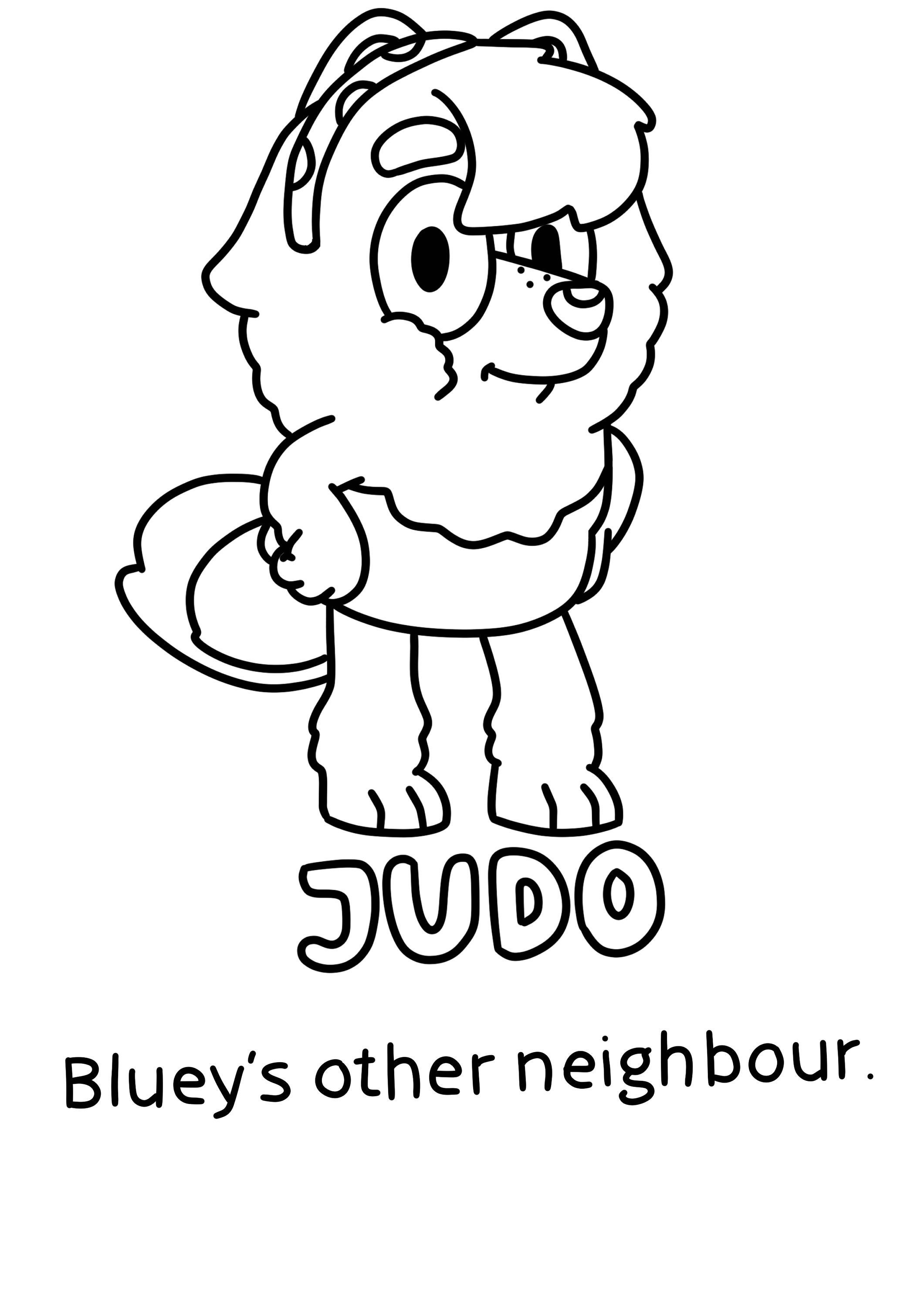 Bluey Judo Dad Bluey Coloring Pages Getcoloringpages Com Playing My