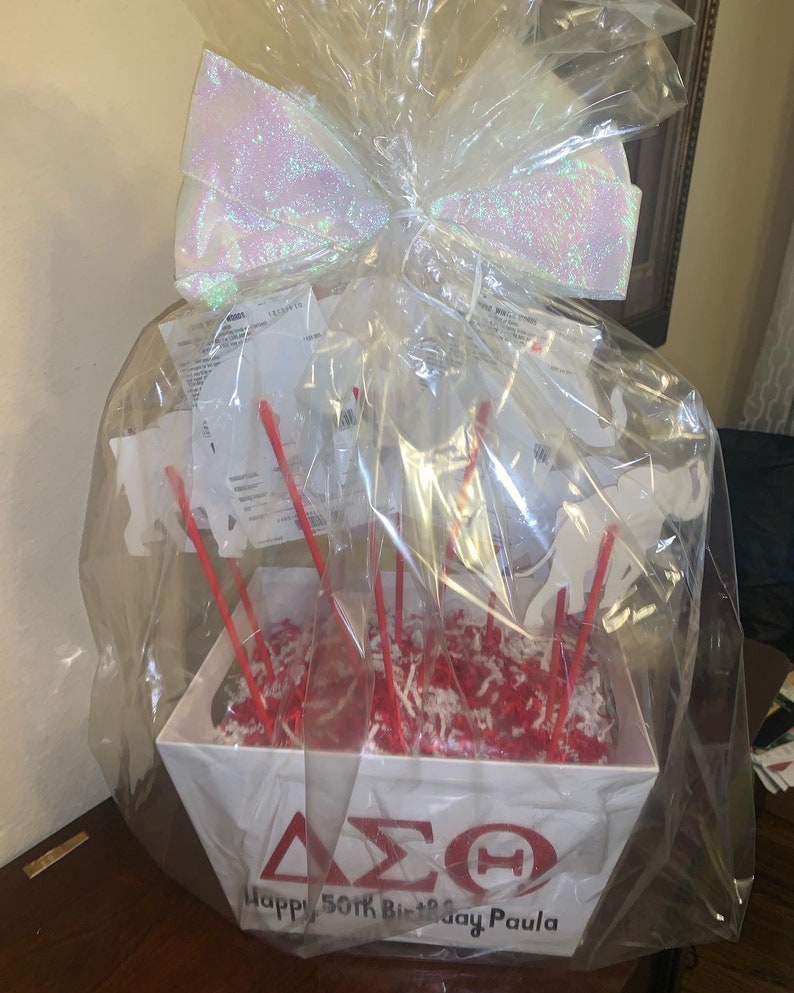Delta Sigma Theta Gift Card Basket Etsy