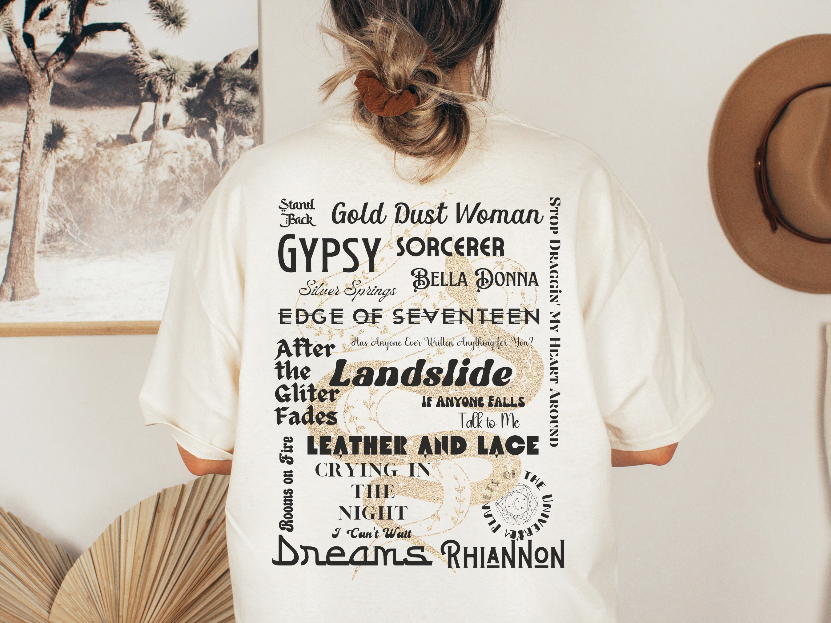 Stevie Nicks - GOLD DUST WOMAN - Lyrics Men's T-Shirt