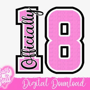 Officially 18 SVG-png- Officially 18 SVG- 18th birthday Digital Download