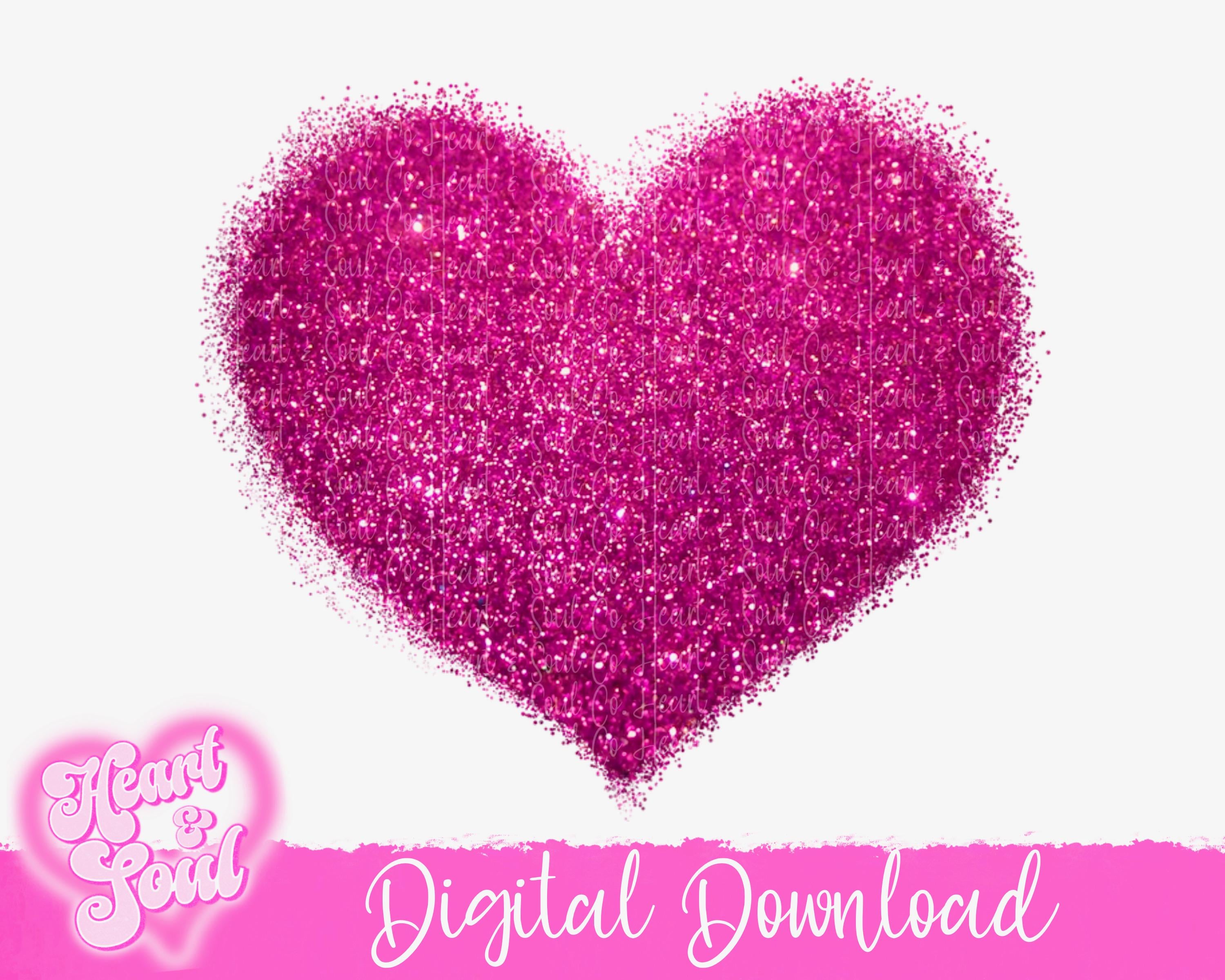Pink Glitter Heart PNG – Sparkle Clipart (digital Download) - Etsy