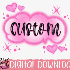Benutzerdefinierte Airbrush Text Png- Customa Airbrush Namen Png- Digital Airbrush Png- Airbrush Png- Digital Download