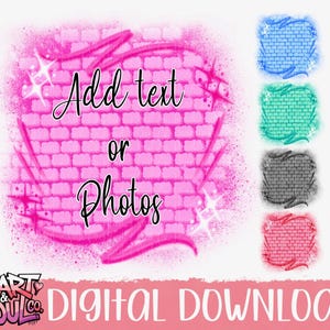 Airbrush Background Bundle Png- Airbrush Brick Wall Template- Airbrush Background Template Png- Brick Background Png- Graffiti Wall Airbrush