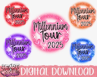 Millennium Tour Airbrush Png- Concert Png- Airbrush- Digital Download