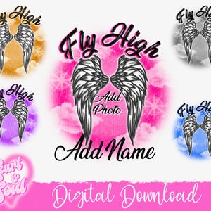 Fly High Airbrush Memorial PNG- Airbrush Memorial png- Memorial RIp PNG- Memorial Bundle PNG- Airbrush Rest in Peace Png-Digital Download