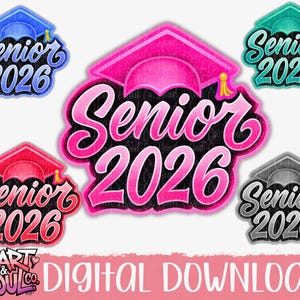 Class Of 2026 PNG- Senior Class 2026 Airbrush PNG- Class of 26 airbrush png-Digital Download