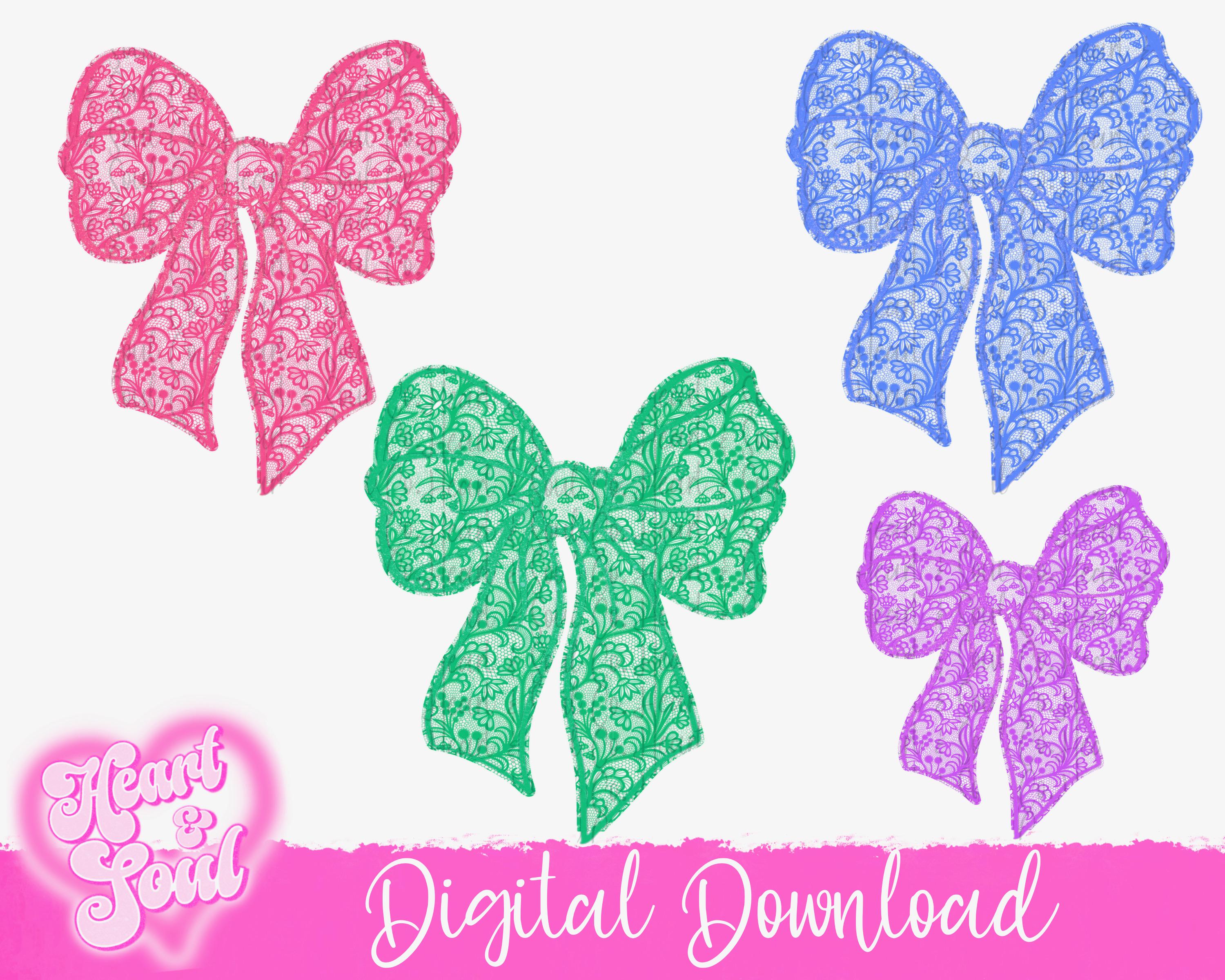Lace Bow PNG Bundle – Coquette Digital Download - Etsy