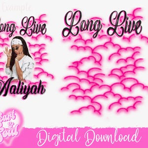 Pink Airbrush Memorial Template- Airbrush In loving Memory Png- Do it yourself template png-Digital Download