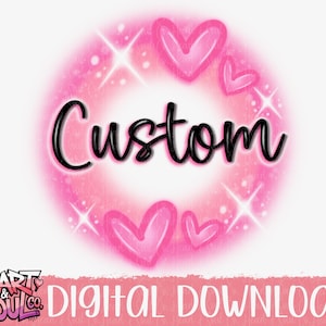 Benutzerdefinierte Airbrush Text Png- Customa Airbrush Namen Png- Digital Airbrush Png- Airbrush Png- Digital Download