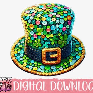 Sequin Leprechaun Hat Png- St Patrick’s Day Hat png- Digital Download