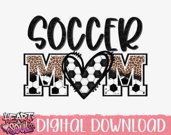 Soccer Mom PNG – Leopard Print Design (Digital Download)