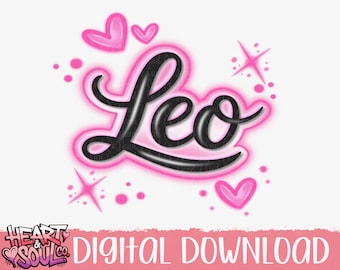 Leo airbrush  Png- Leo zodiac Airbrush PNG-Digital Download