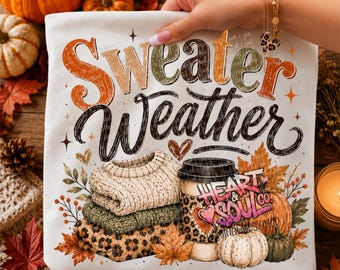 Pulloverwetter-PNG – Herbst-PNG – Digitaler Download