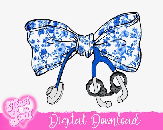 Correctional Nurse Floral Bow PNG – Jailhouse Coquette (Digital Download)