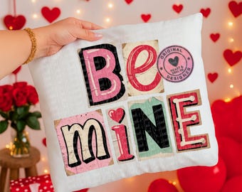 Be Mine png- Retro Valentine letter design- Valentine’s Day PNG- Trendy png- Digital download