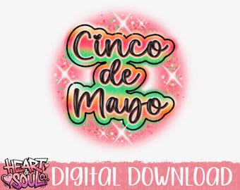 Cinco de mayo airbrush png-Digital Download