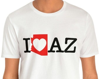 I Love Arizona Shirt, I Heart Arizona TShirt, Arizona Pride Shirt, Arizona Map