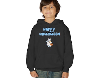Happy Halloween Cat Kid Hoodie | Trick-or-Treat Costume Pumpkin