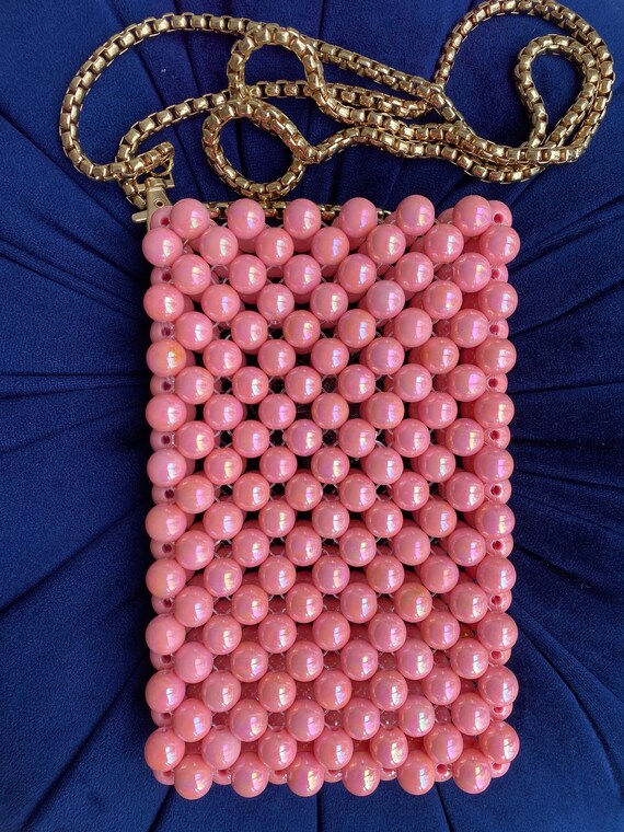 Buy Shiny Pink Pearl Bag Crossbody Beaded Bag Luxury Designer Shoulder Bag Gift for Her Custom Desing Purse Online in India Etsy
