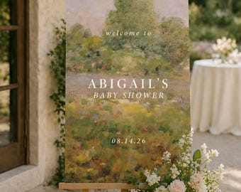 Vintage Garden Welcome Sign – Custom Baby Shower or Event Sign
