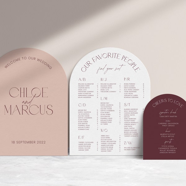 Arch Bar Menu Board - Etsy