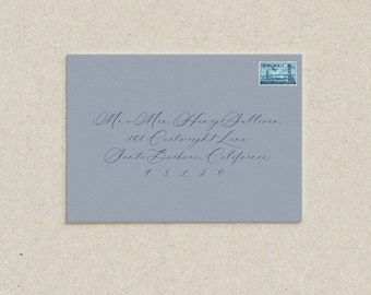 Envelope Addressing Printing Services | Guest and Return Address Included | Envelopes Included | Dusty Blue, Rose, Gray, Green