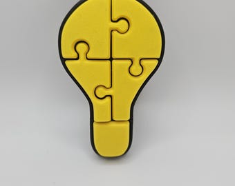 Light Bulb-Shaped Multi-Key Fidget Clicker – Customizable – 5 Keys