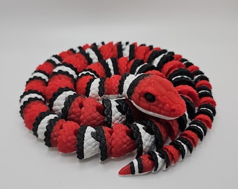 3D Printed Articulated King Snake – Over 3 Feet Long