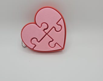 Heart-Shaped Multi-Key Fidget Clicker – Customizable – 4 Keys