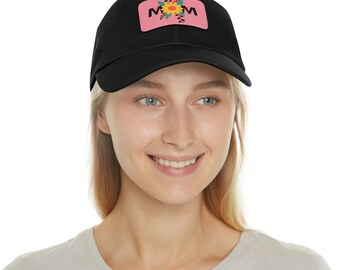 Mom Hat with Leather Patch