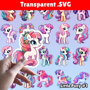 20x Little Pony #1 Designs .SVG | Sticker | Kids | Movie | Chibi
