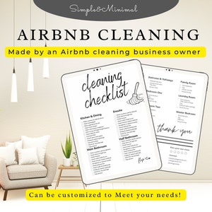 AirbnbAirbnb Housekeeping Checklist | Airbnb Cleaning Checklist | Cleaning Checklist | Editable Checklist | House Chores | Cleaning Routine
