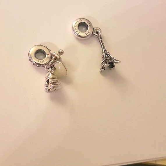 パンドラのエッフェル塔とテディのチャーム - Etsy 日本