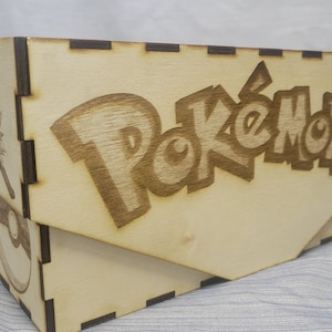 Pokemon Card Box Laser Cut File / Pokemon Card Holder SVG / Trading Card Box SVG