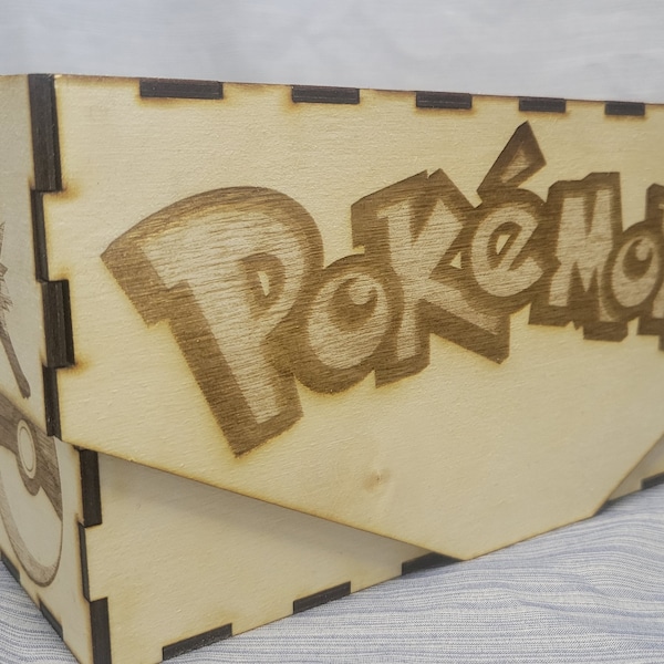 Pokemon Card Box Laser Cut File | Pokemon Card Holder SVG | Trading Card Box SVG