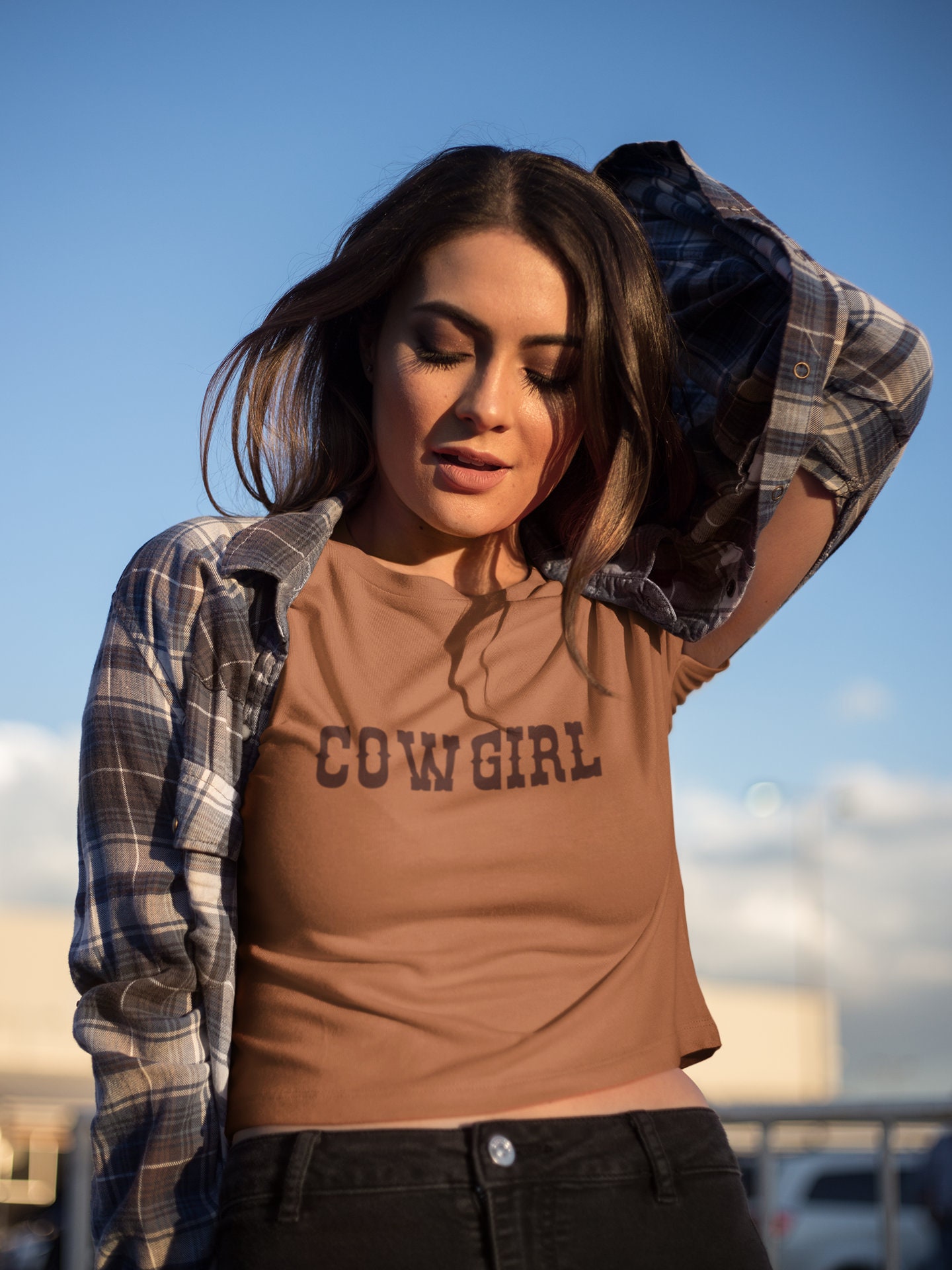 Cowgirl Crop Top Small AND Large Logo